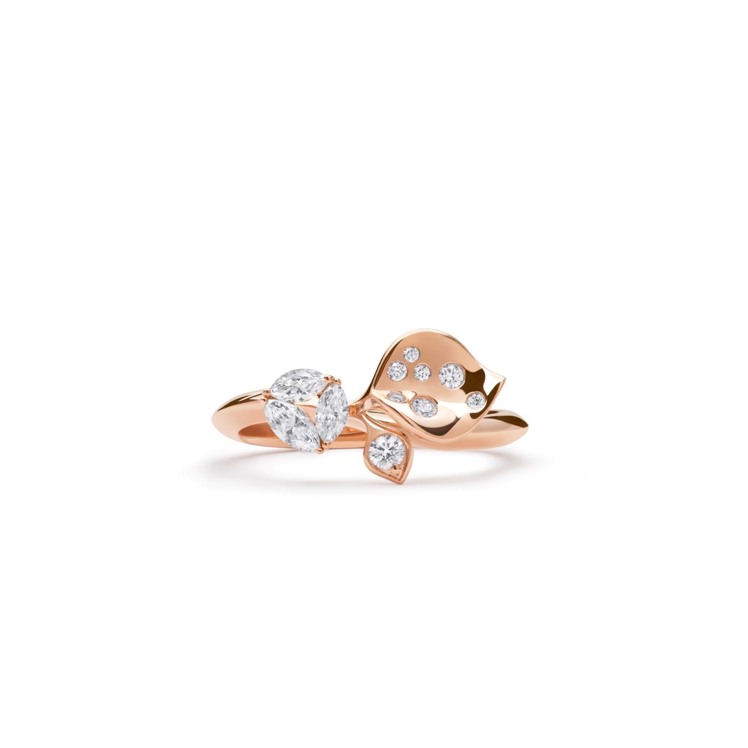 small Ring with Diamond Drops