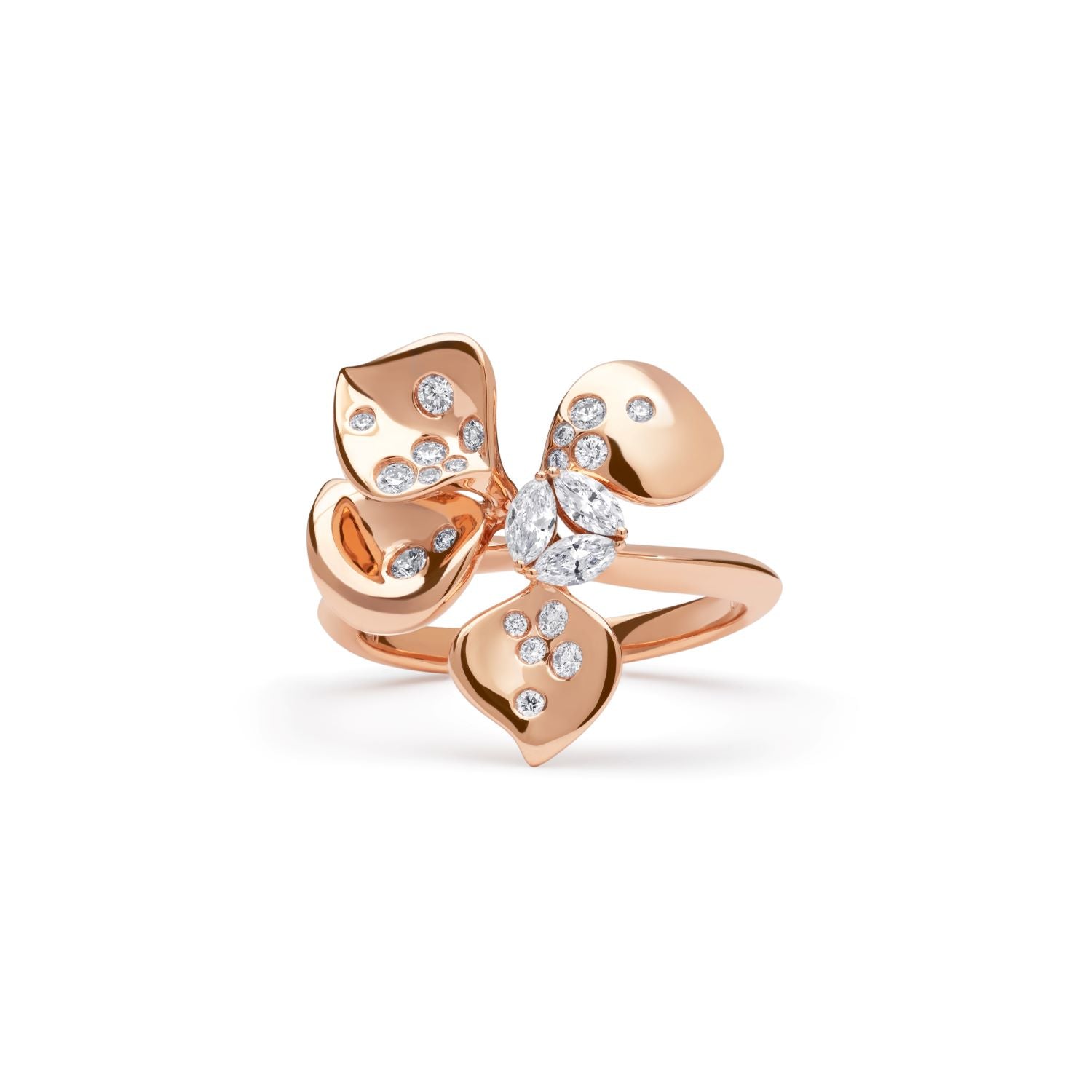 Ring with Diamond Drops
