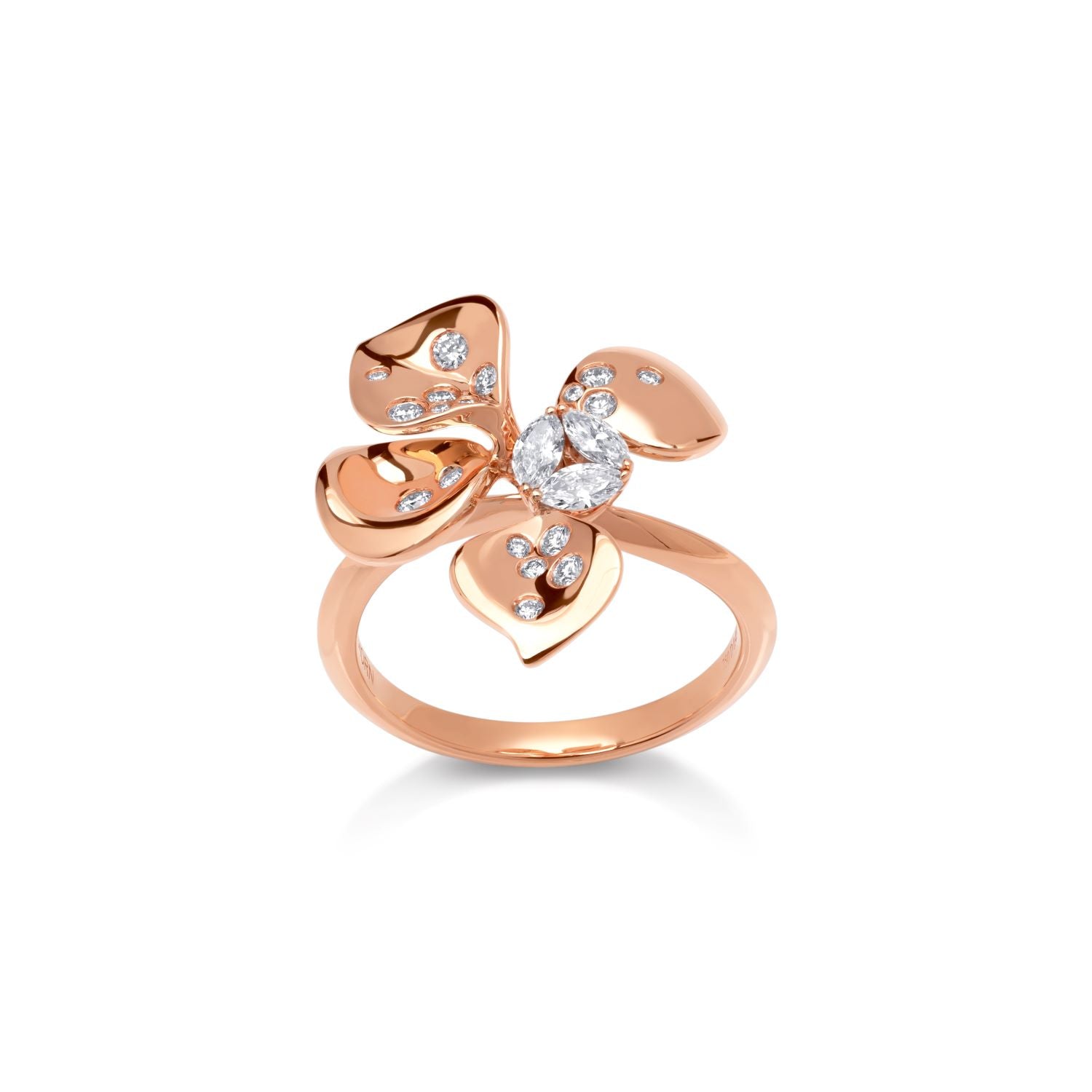 Ring with Diamond Drops
