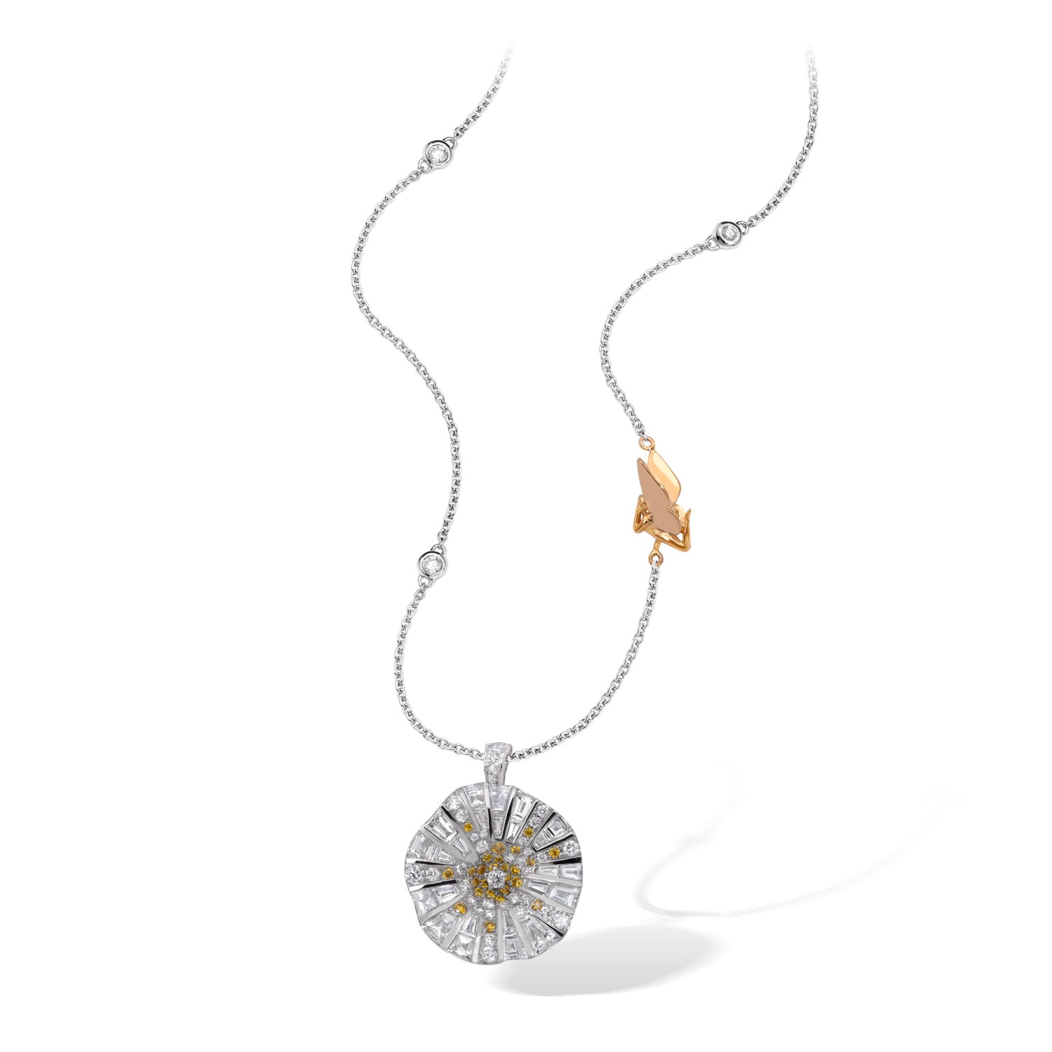 BELLE Necklace with yellow Diamonds