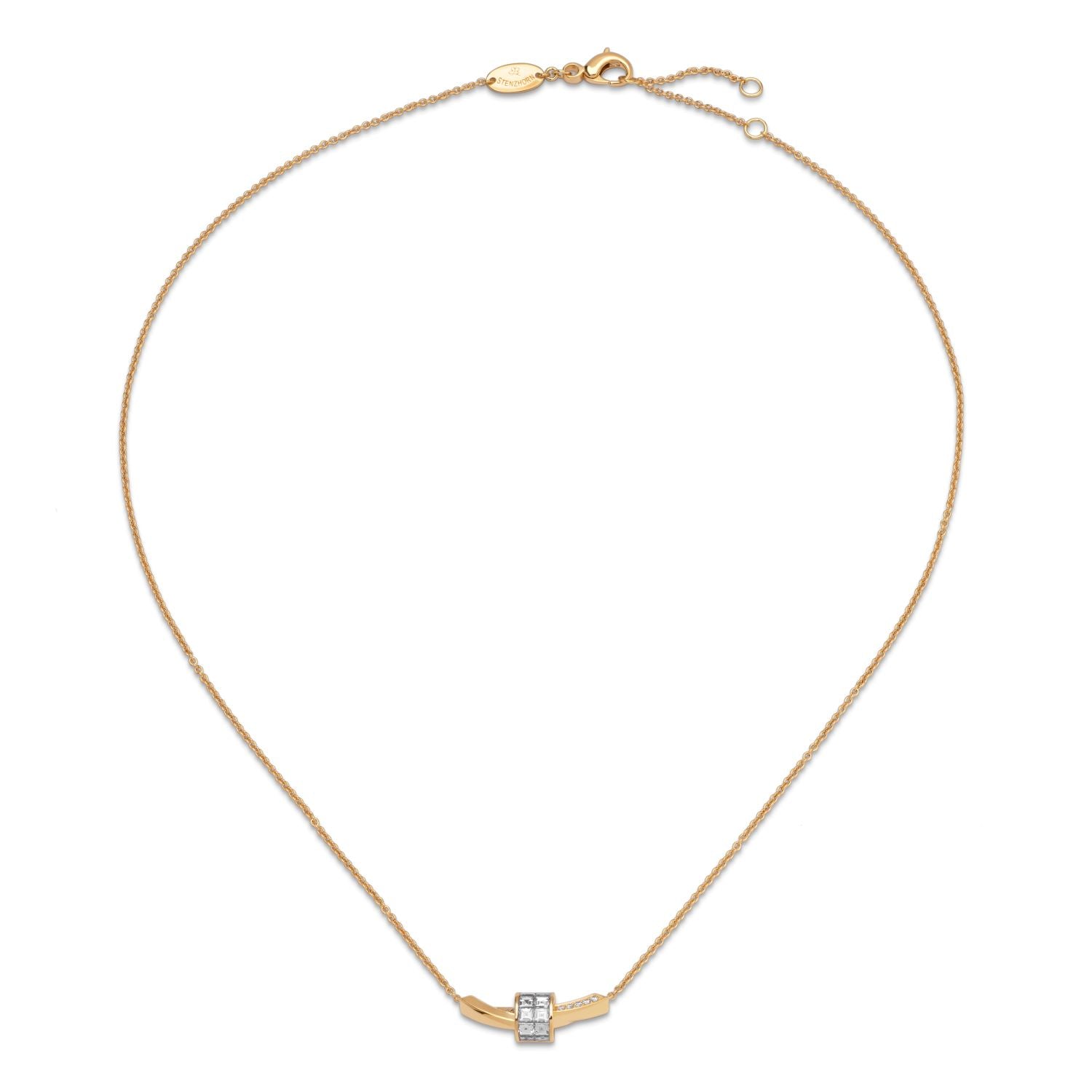Halskette mit Diamantknoten