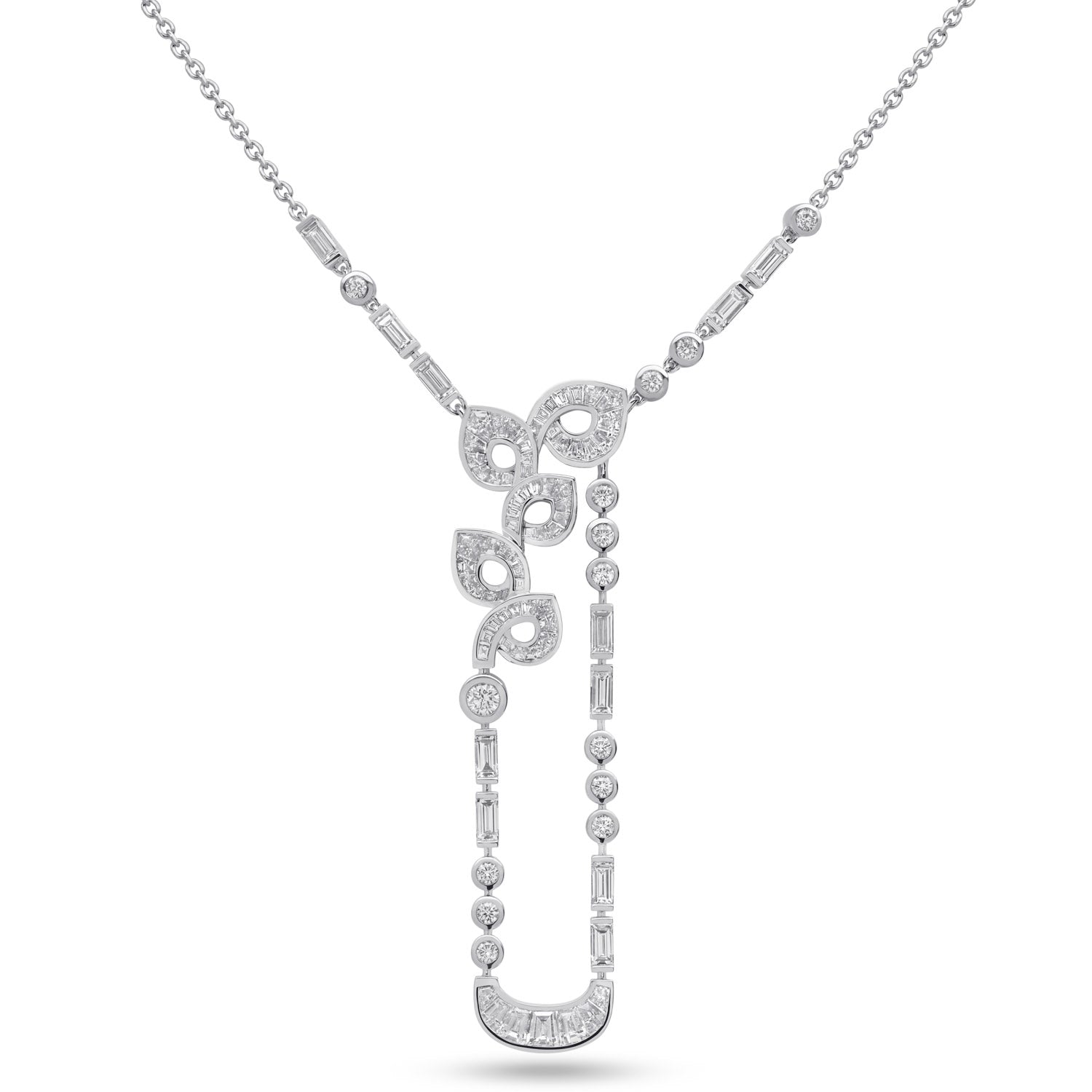 Halskette mit Baguette Diamanten