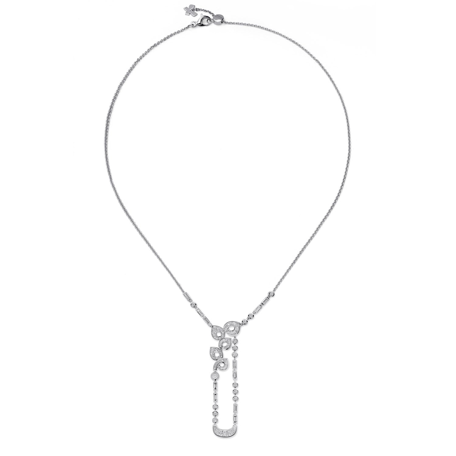 Halskette mit Baguette Diamanten