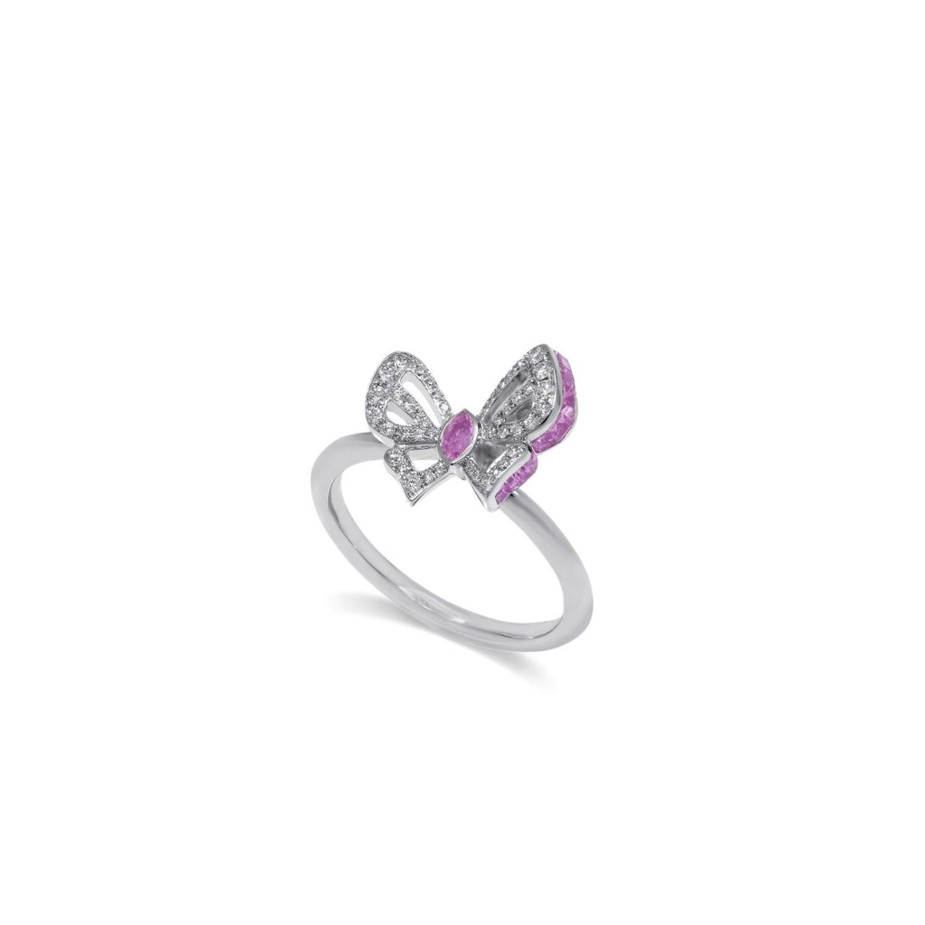 mini Butterfly Ring with Pink Sapphire – STENZHORN JEWELLERY