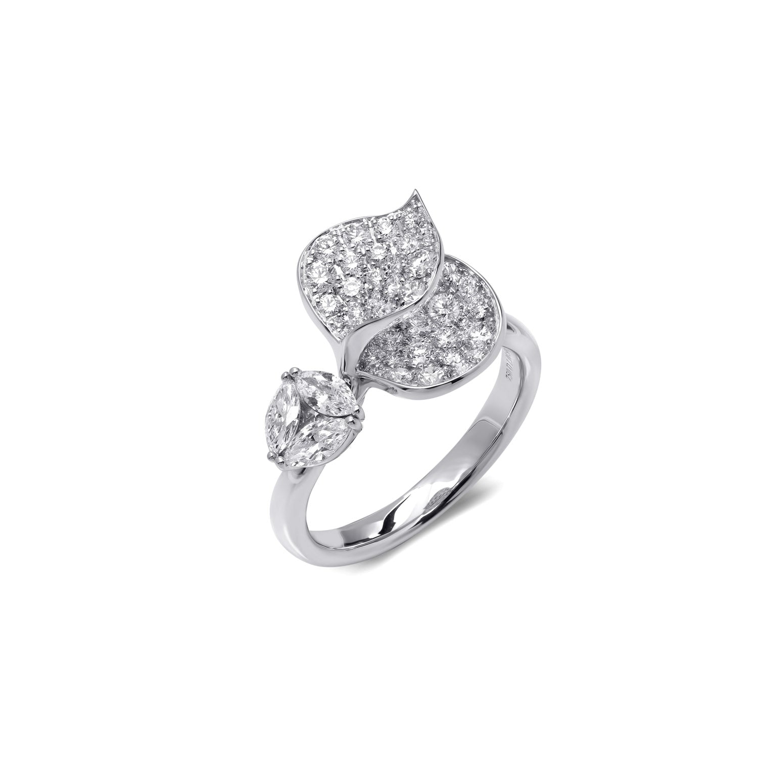 À FLEUR DE PARIS Diamant-Ring mit zwei Blättern