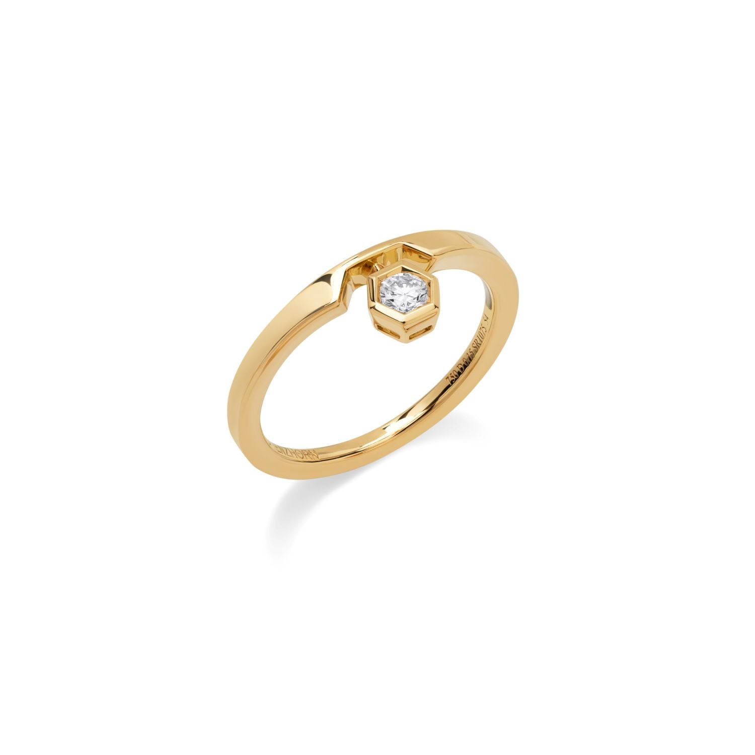 Sternring mit Diamanten