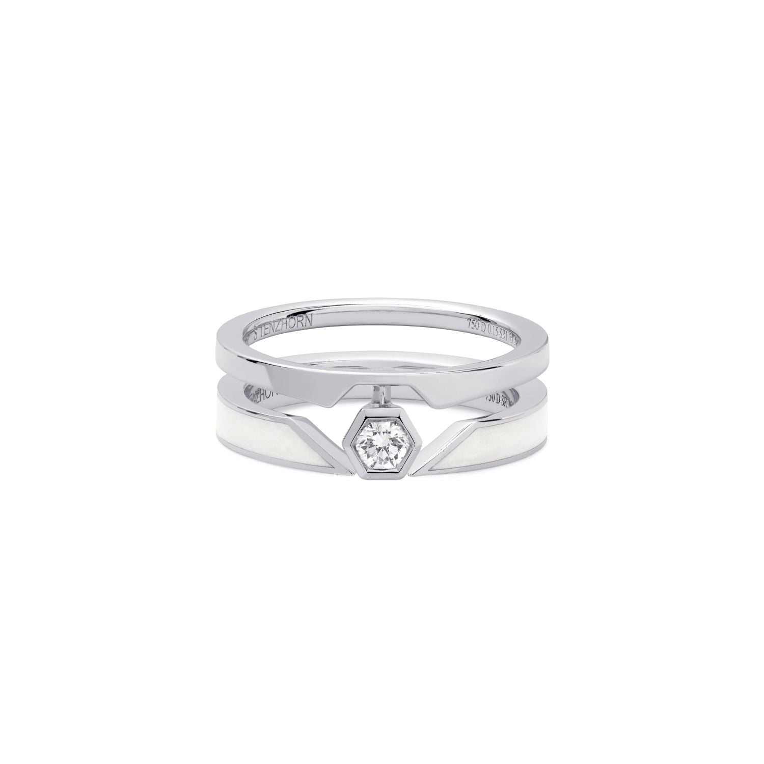 Sternring mit Diamanten