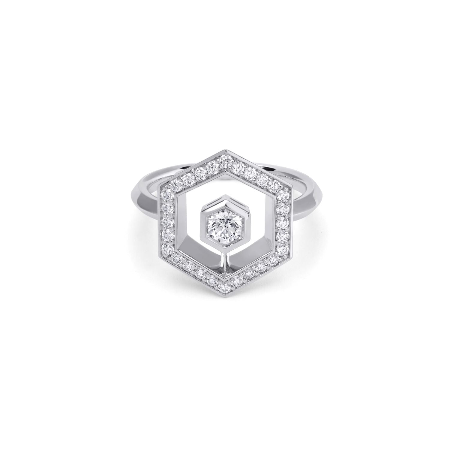 Diamantpavé Halo Ring
