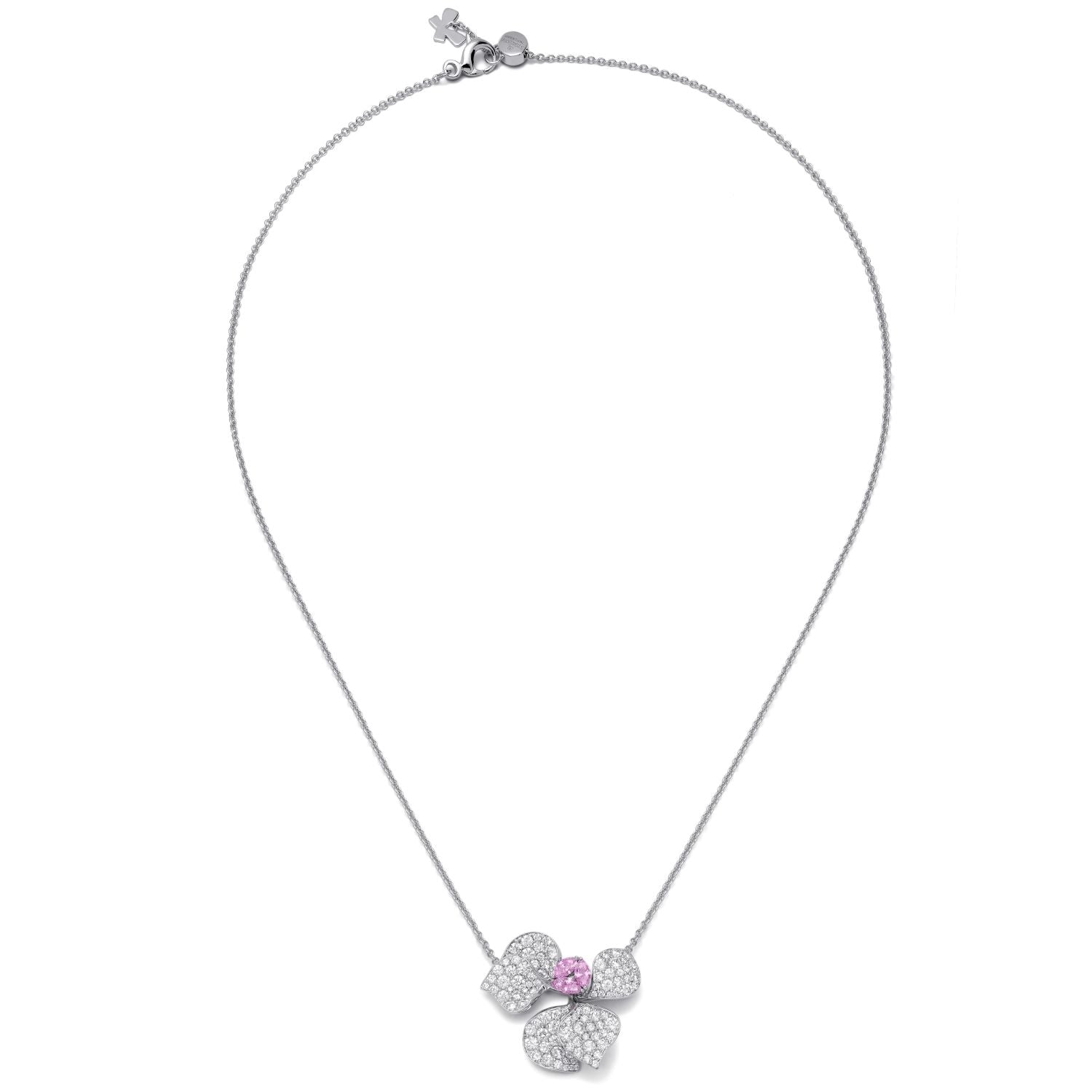 À FLEUR DE PARIS Rosa Saphir-Halskette