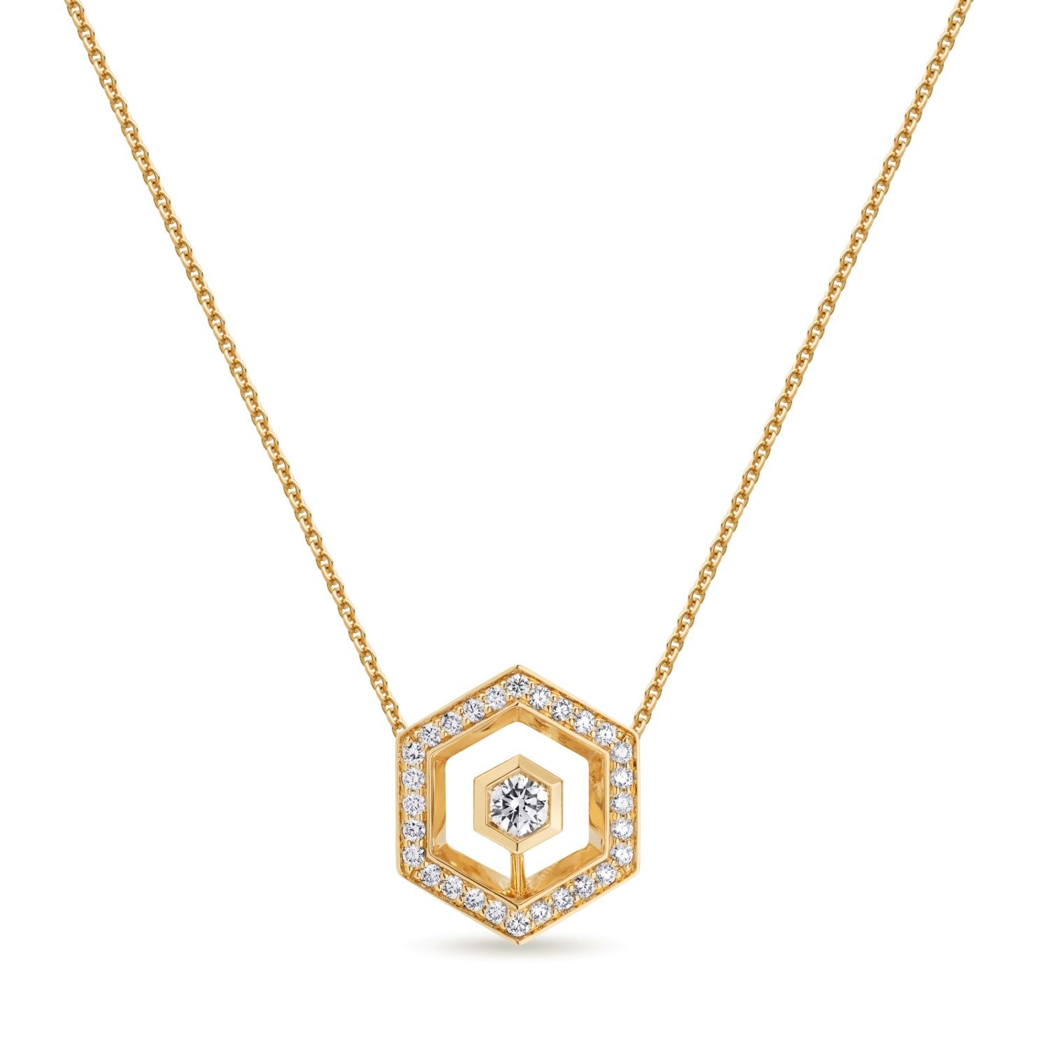 Diamantpavé Halo Halskette
