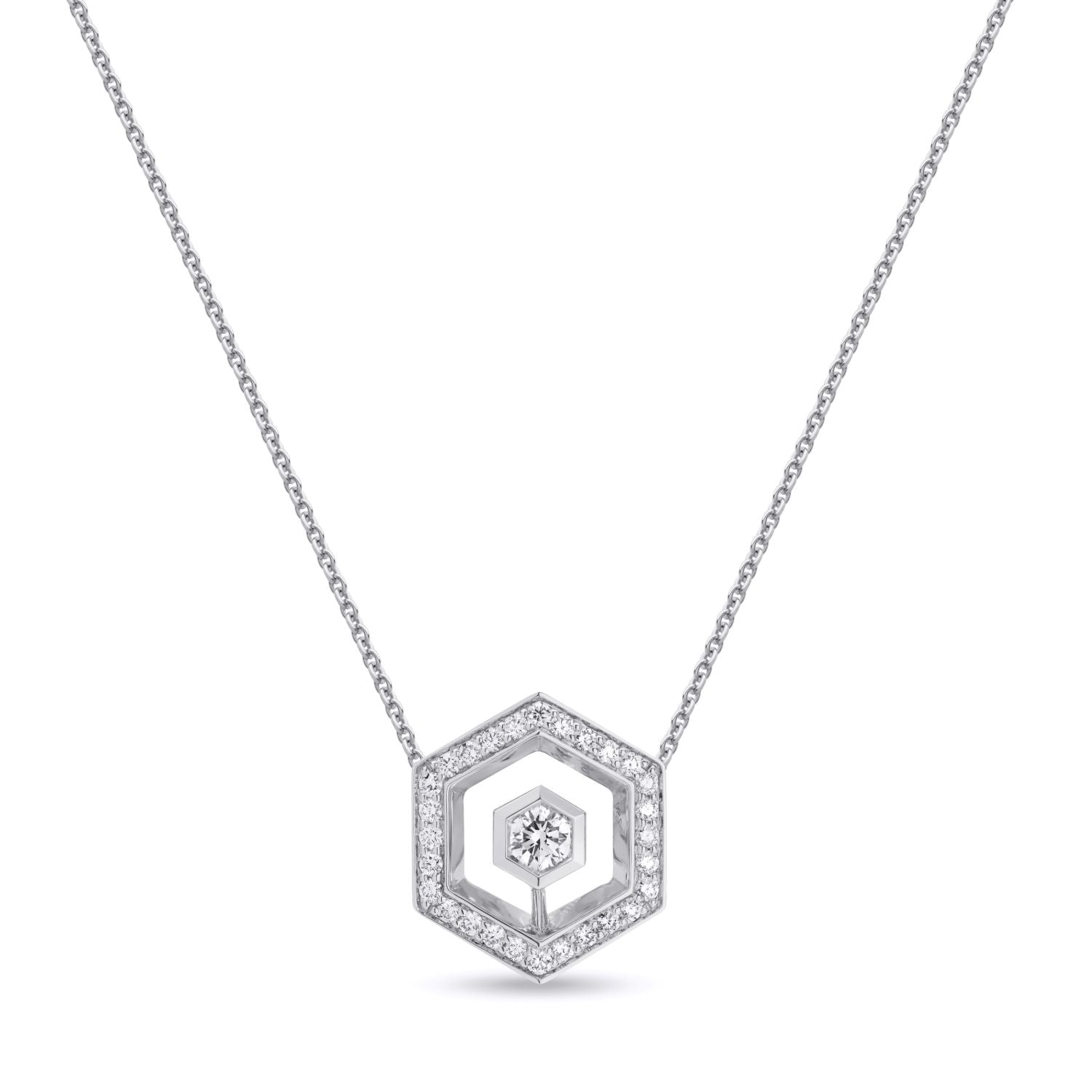 Diamantpavé Halo Halskette