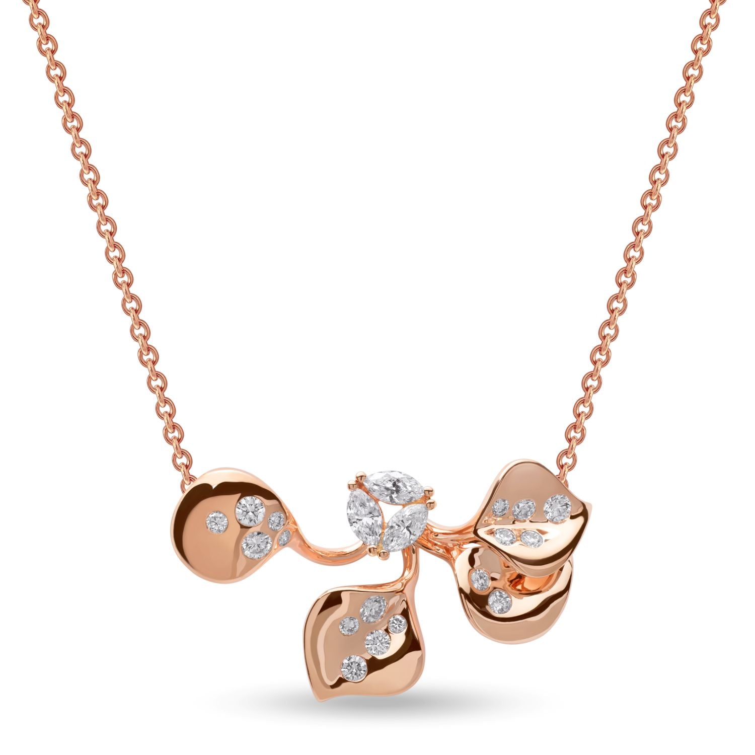 Halskette mit Diamanttropfen