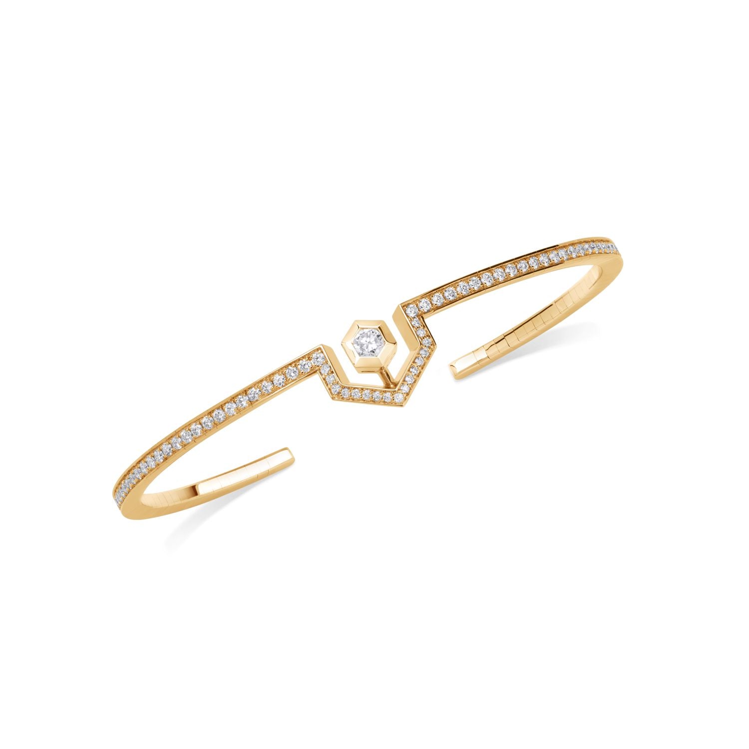 Flexibler Diamantpavé Stern-Armreif