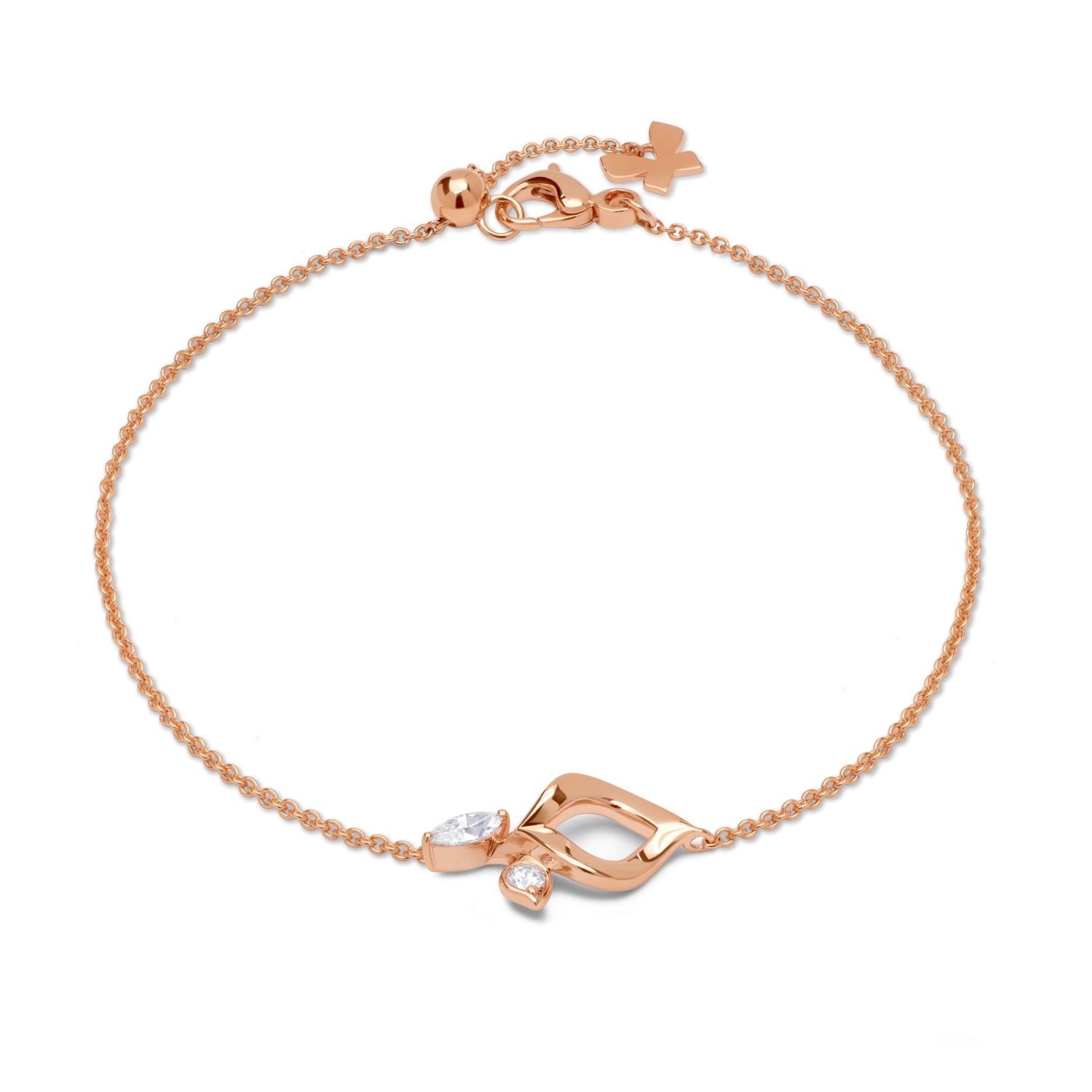 À FLEUR DE PARIS petite Rose Gold Bracelet