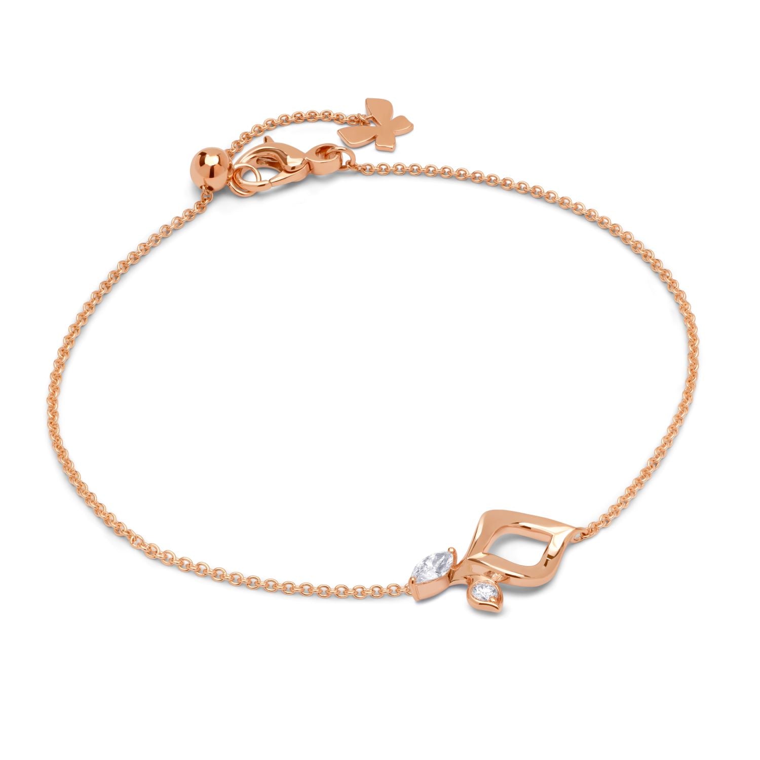 À FLEUR DE PARIS petite Rose Gold Bracelet