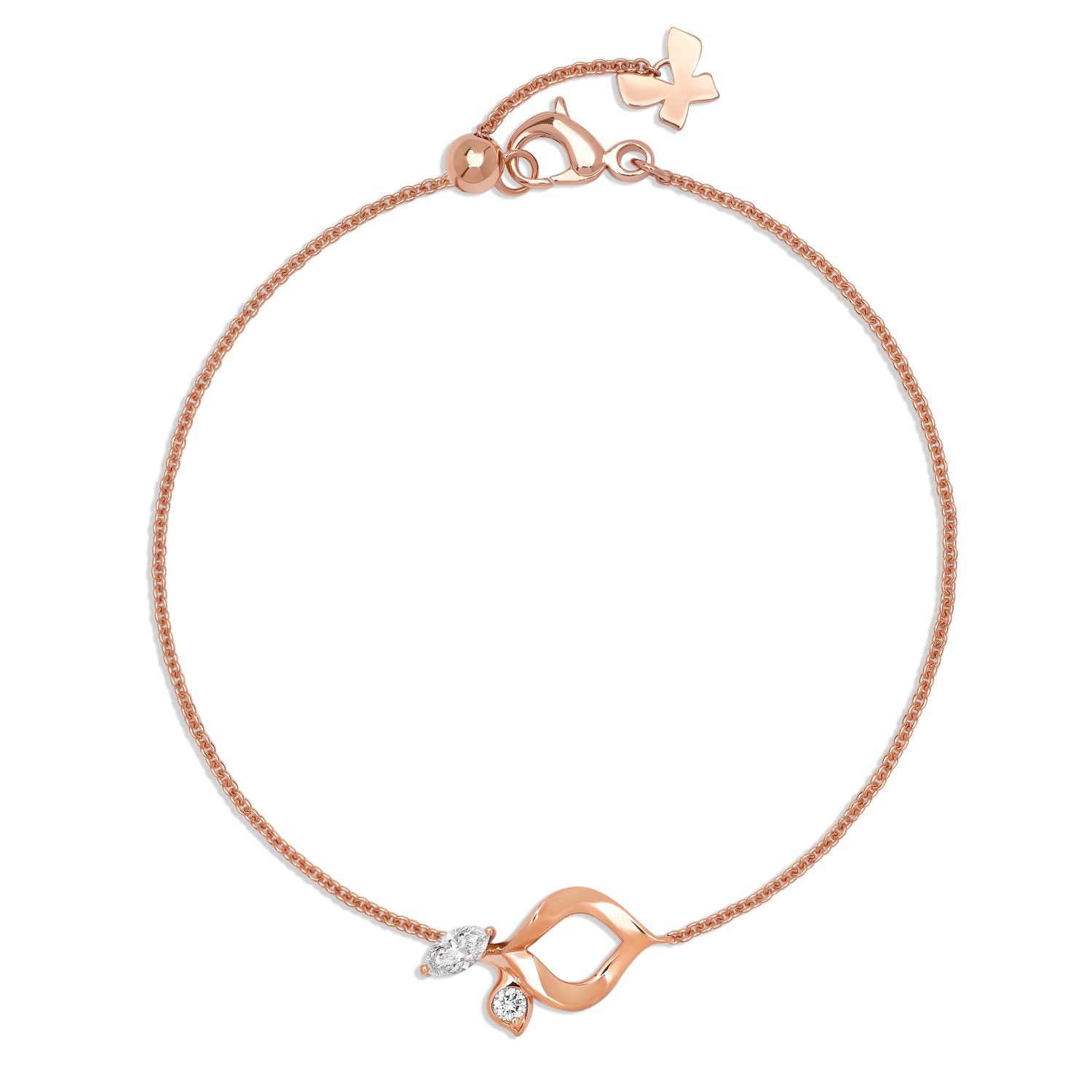 À FLEUR DE PARIS petite Rose Gold Bracelet