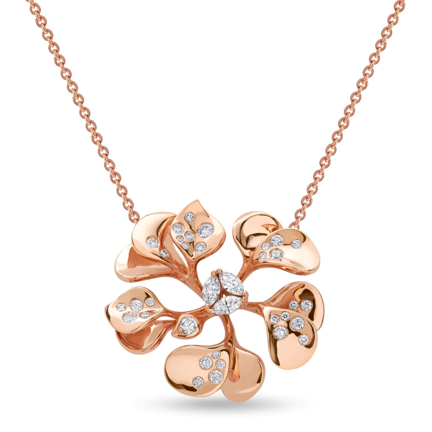 Halskette mit Diamanttropfen