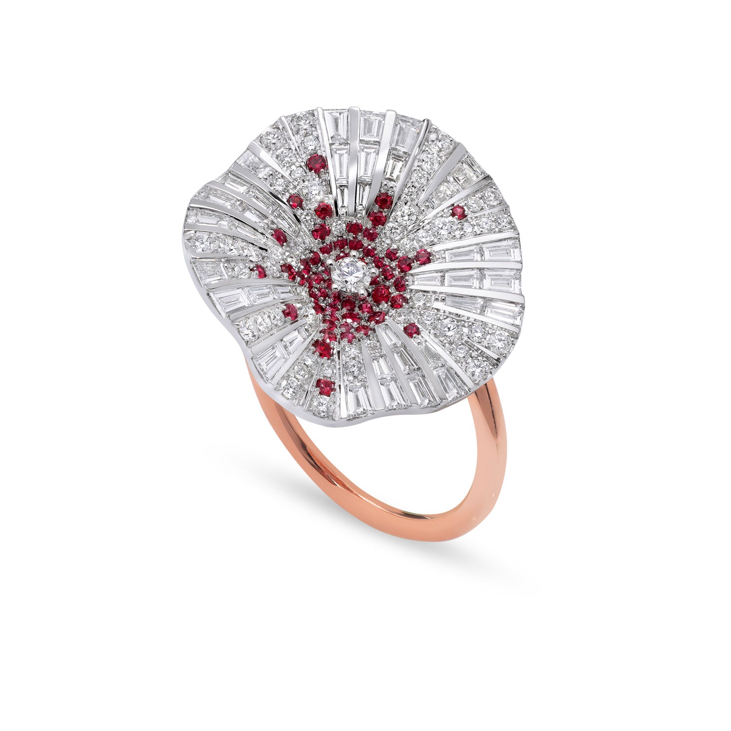 BELLE Ring mit rosa Saphiren