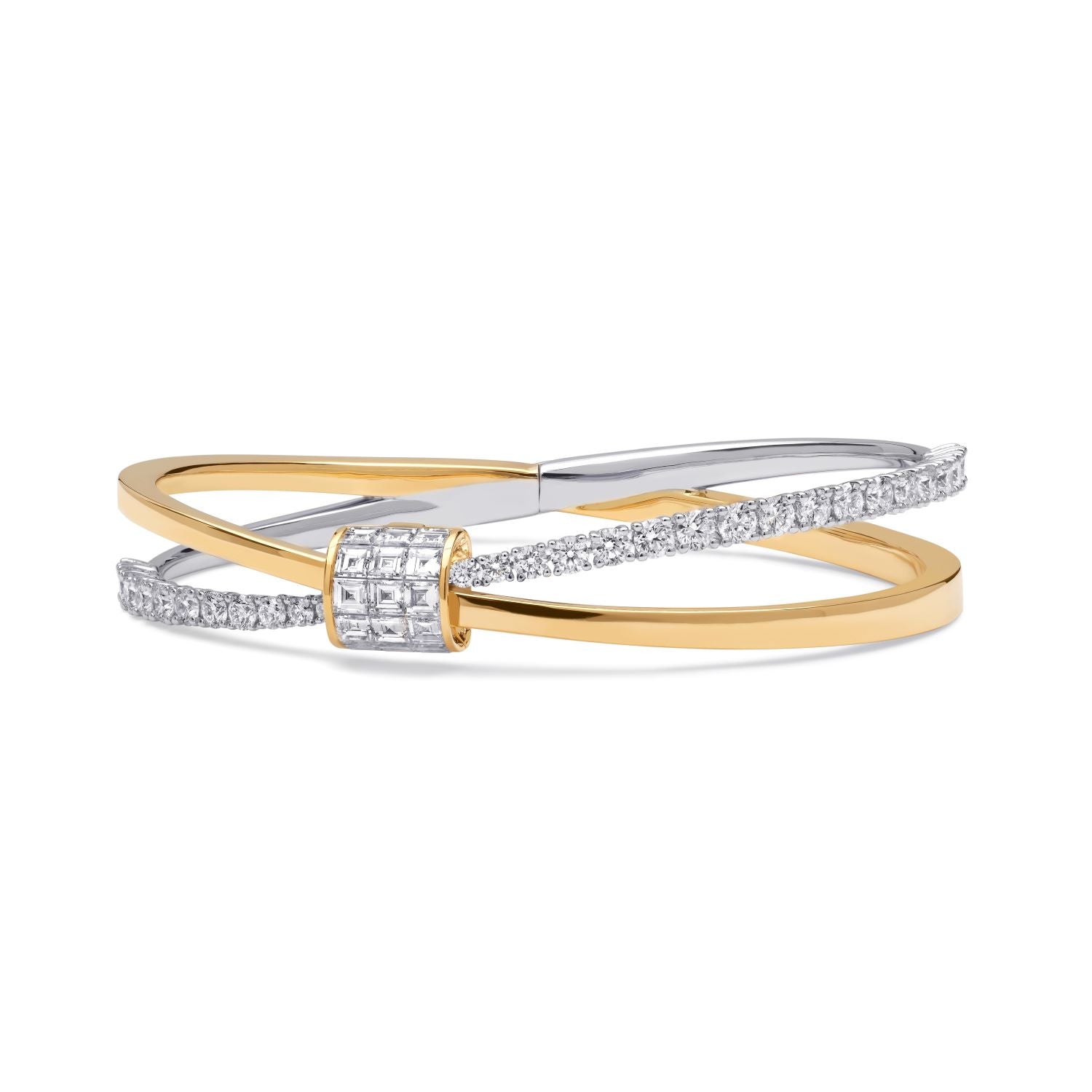 HOLD ON TIGHT bicolor Diamant-Armreif