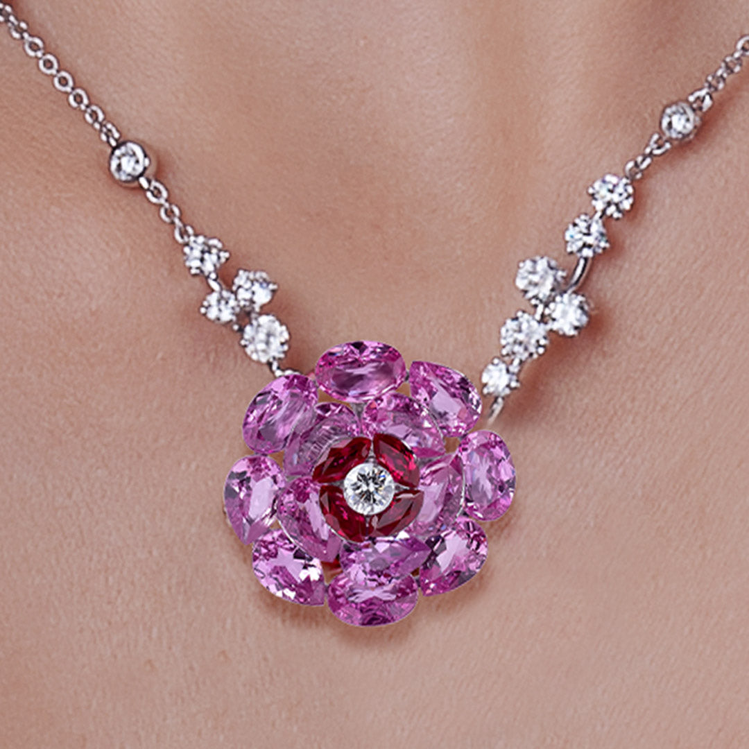 A FIOR DI ROSA Necklace single Rose