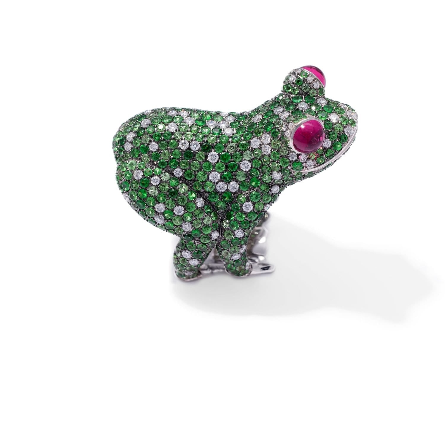 VINTAGE: Wild Life Frosch, Tsavorit Ring