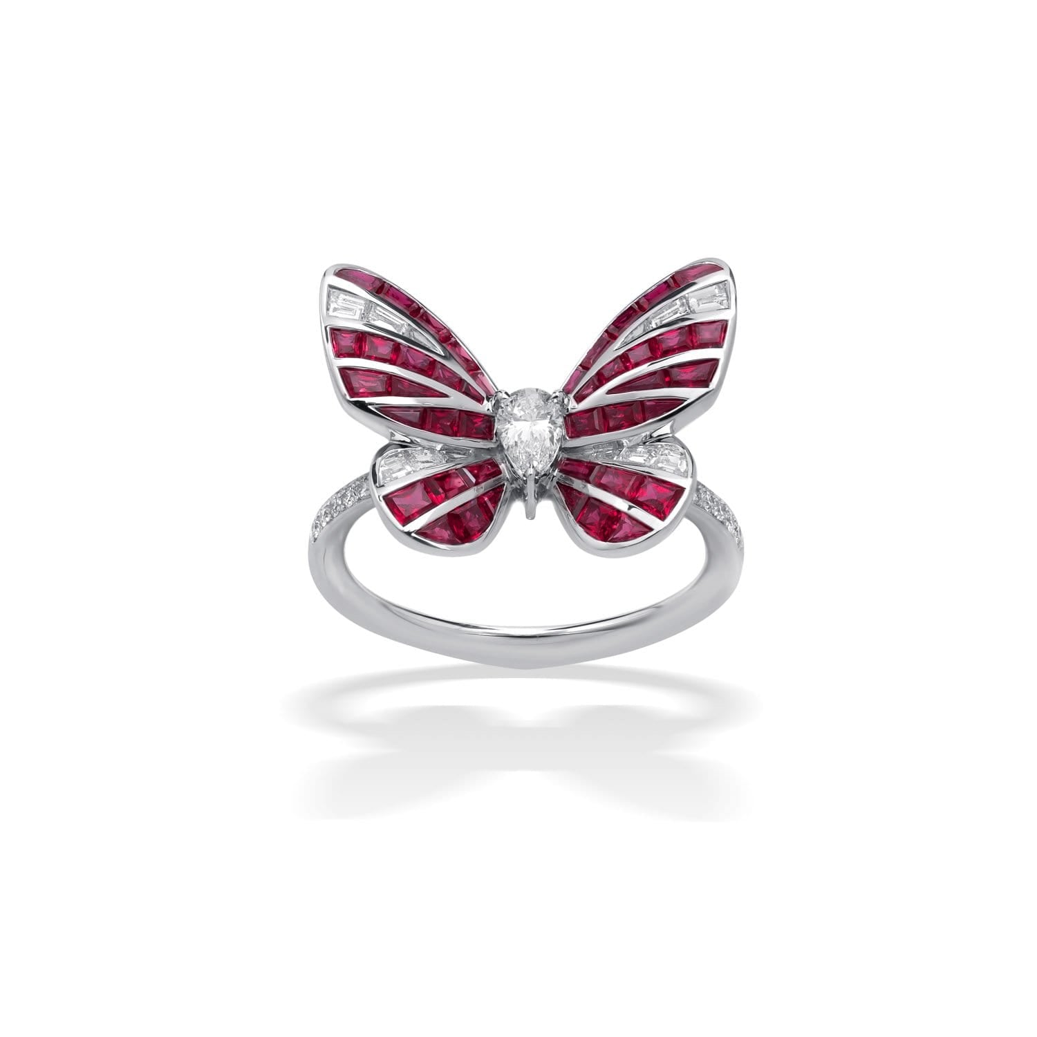 BUTTERFLY LOVERS Ruby Small Ring