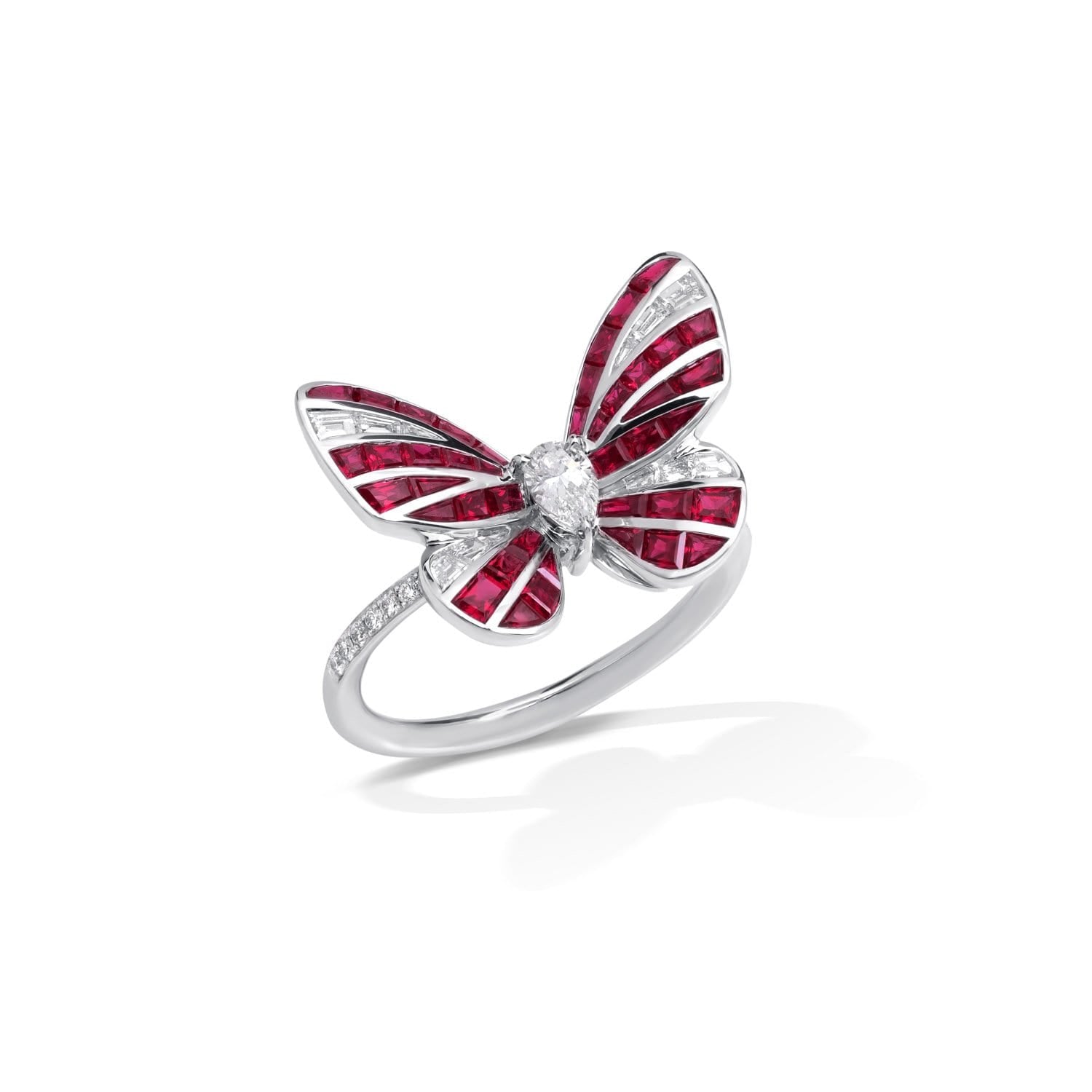 BUTTERFLY LOVERS Ruby Small Ring