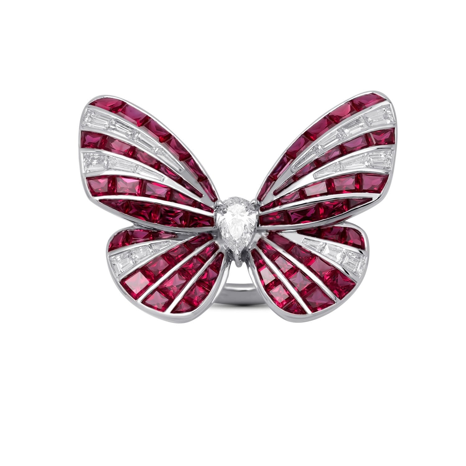 BUTTERFLY LOVERS Ruby Large Ring