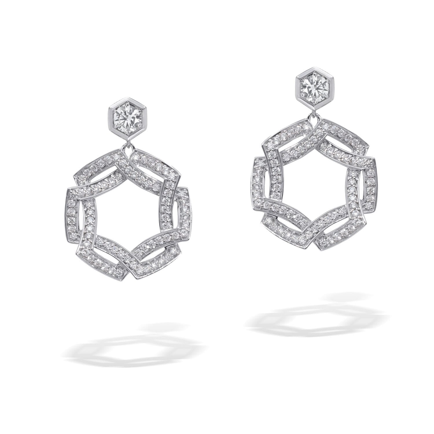 SECRET CIRCLES Pavé-Diamant-Ohrringe