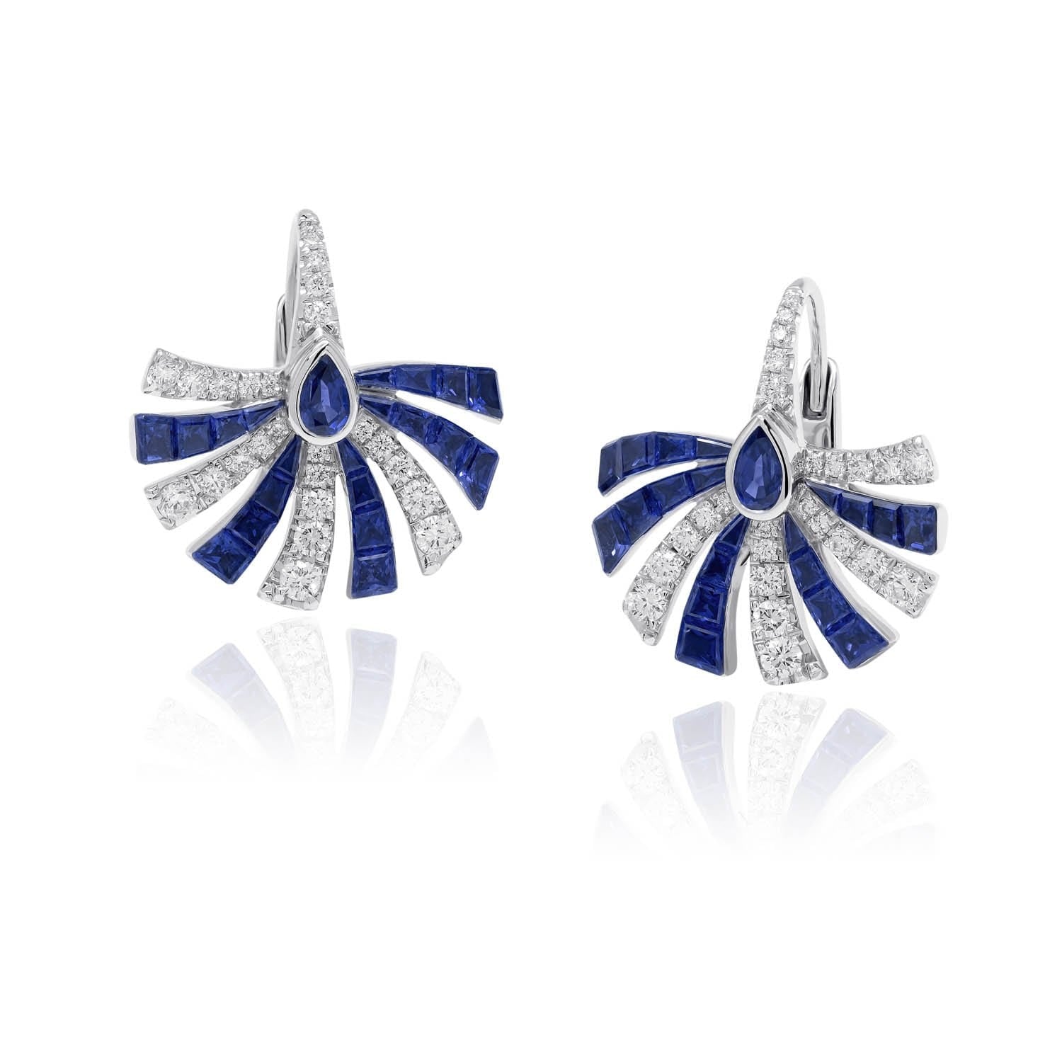 PERSUASION Sapphire and Diamond Smaller Earrings