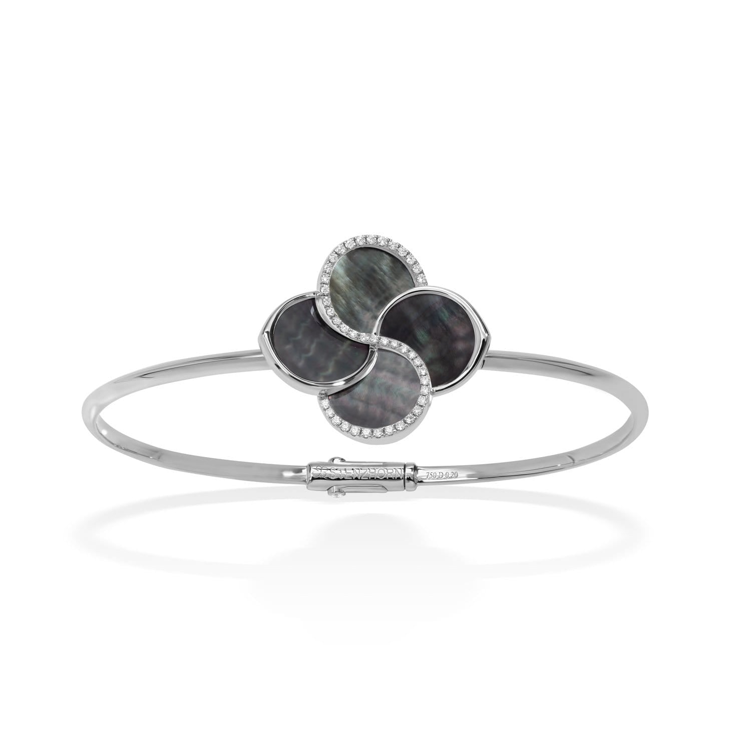 FLUMINA Bangle with Black Mother Of Pearl