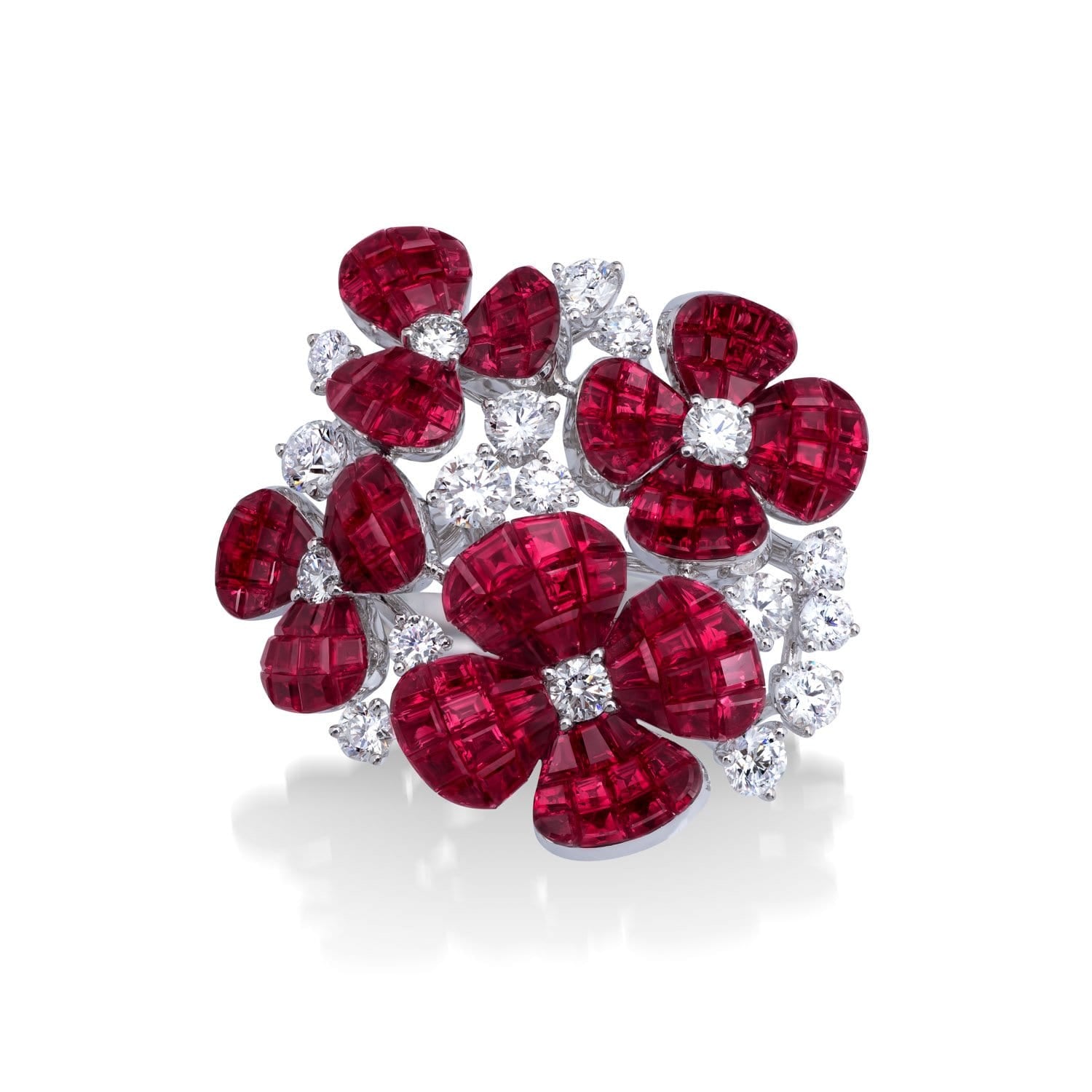 FLORAL Hortensia Ruby Ring