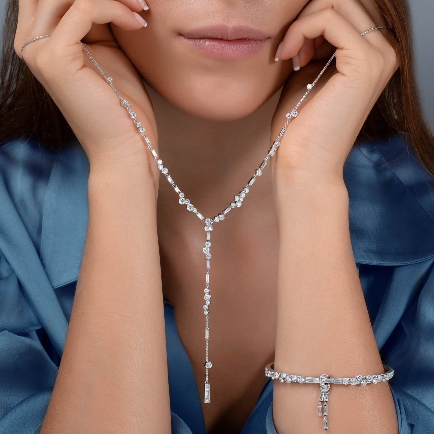 UNA All Diamond "Bride" Necklace
